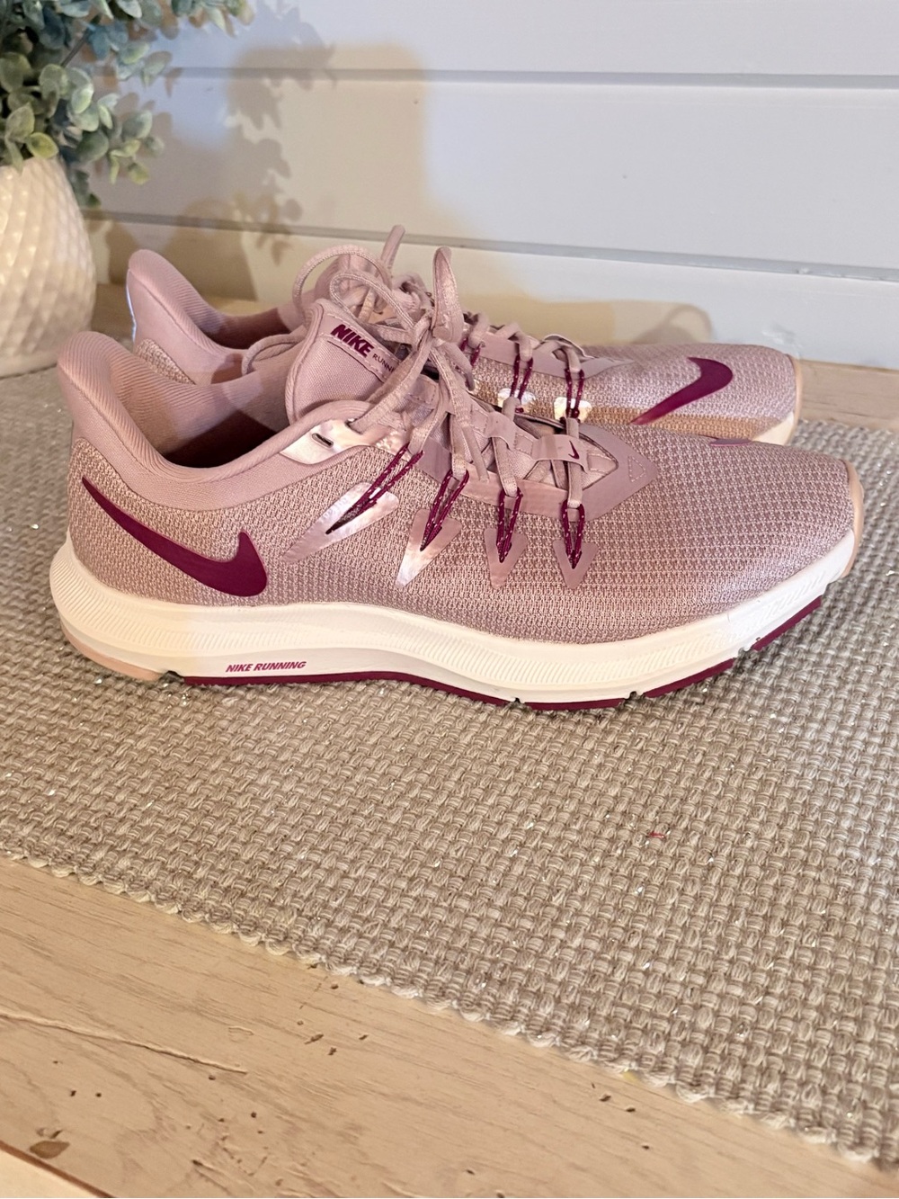 Nike Women's Running Shoes - Light Pink with Plum Accents